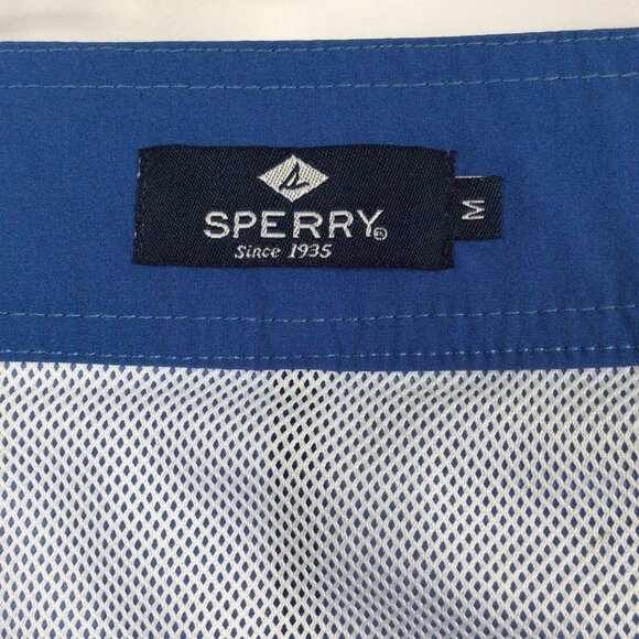 Sperry Swim Trunk Mens Size Medium Blue Mesh Brief Lined - Picture 7 of 7